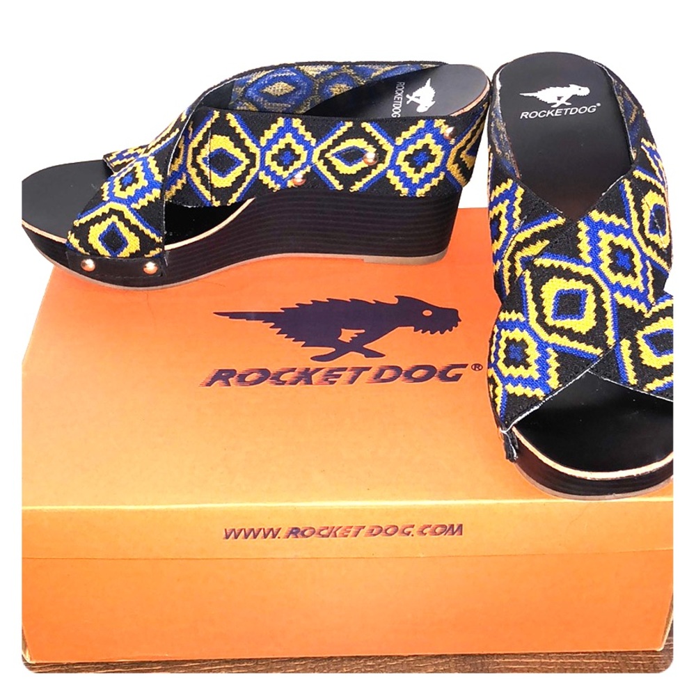 Rocket Dog Jaclyn Ethnic Gore Sandals - Sz 8.5 M